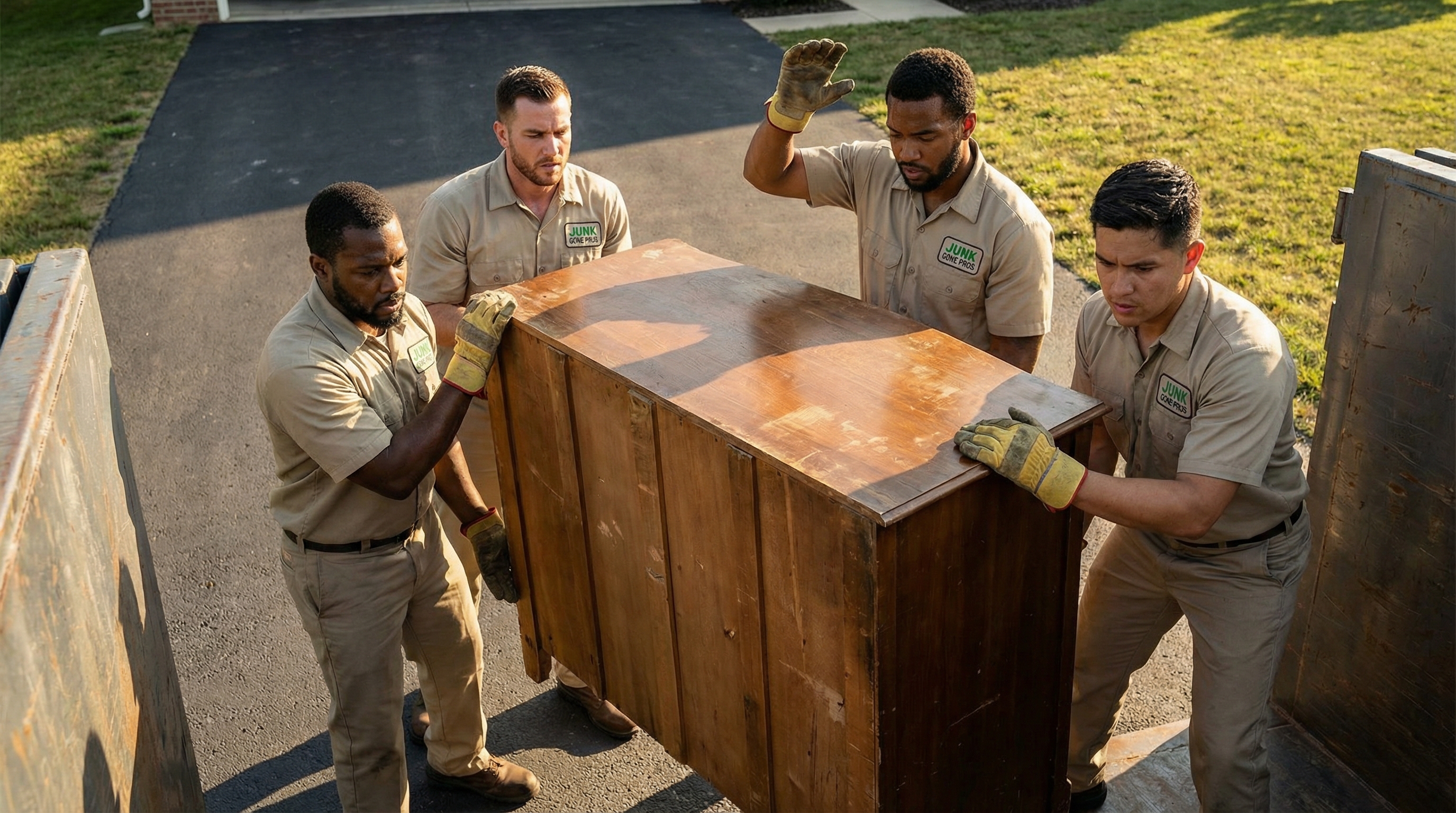 The JunkIT Dayton team and truck